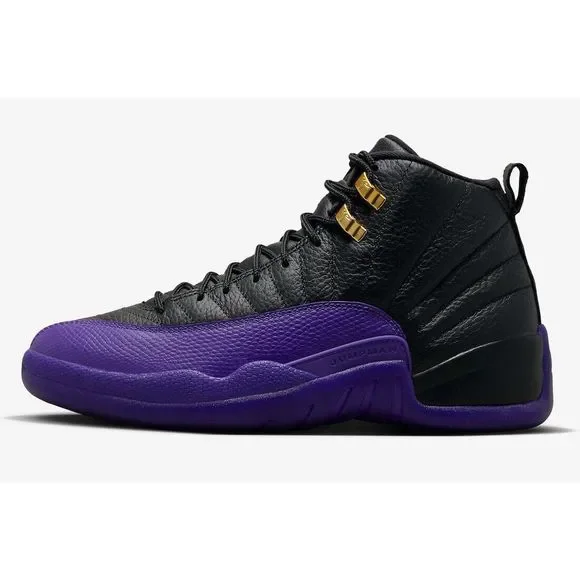 Air Jordan 12 Retro CT8013-057 Men's Black Purple Basketball Shoes Size 10 C859 - Picture 3 of 6